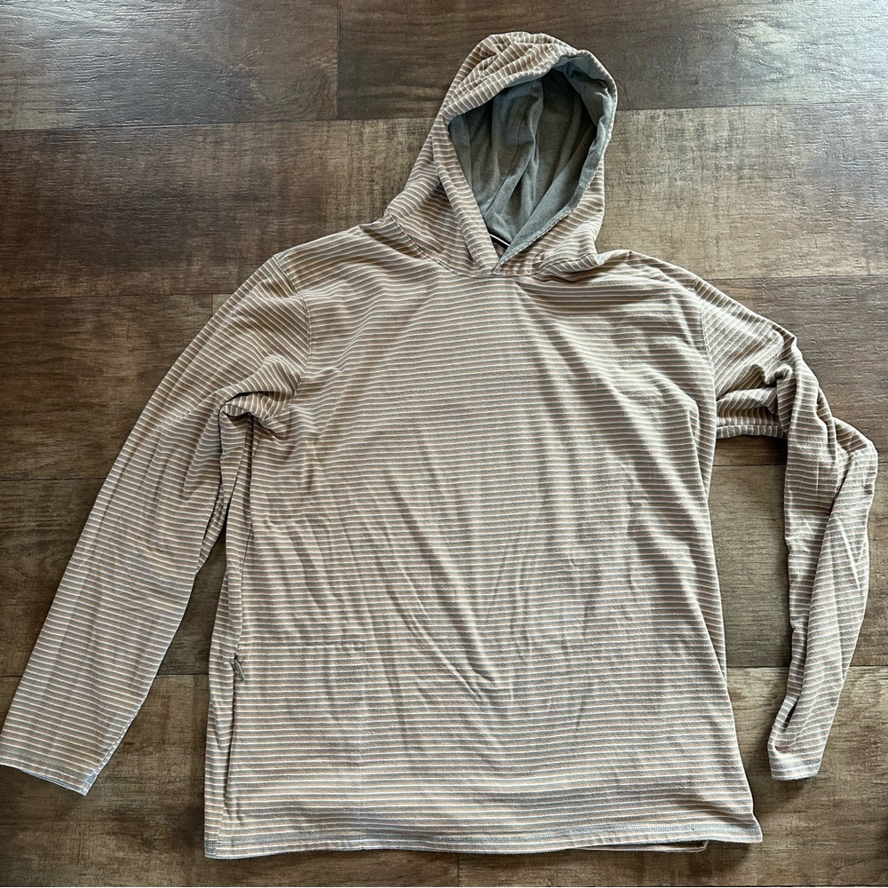 DKOTA striped hooded sweatshirt